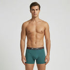 Secret Face Men's Premium Cotton Boxer Briefs 5-Piece Set - Flexible Tight Fit, Breathable & Durable