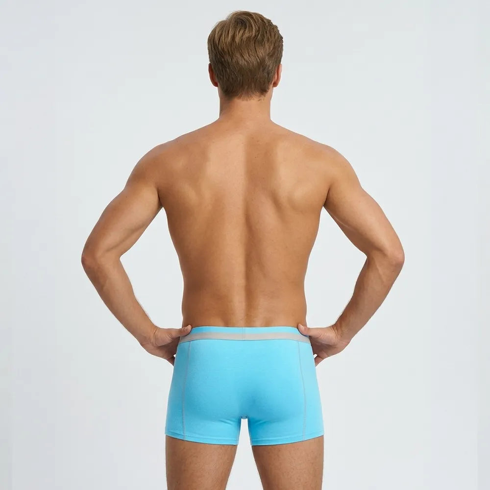 Secret Face Men's Stretch Cotton Boxer Briefs 5-Pack - Tight Fit, Flexible, Multi-Color & Floral Print