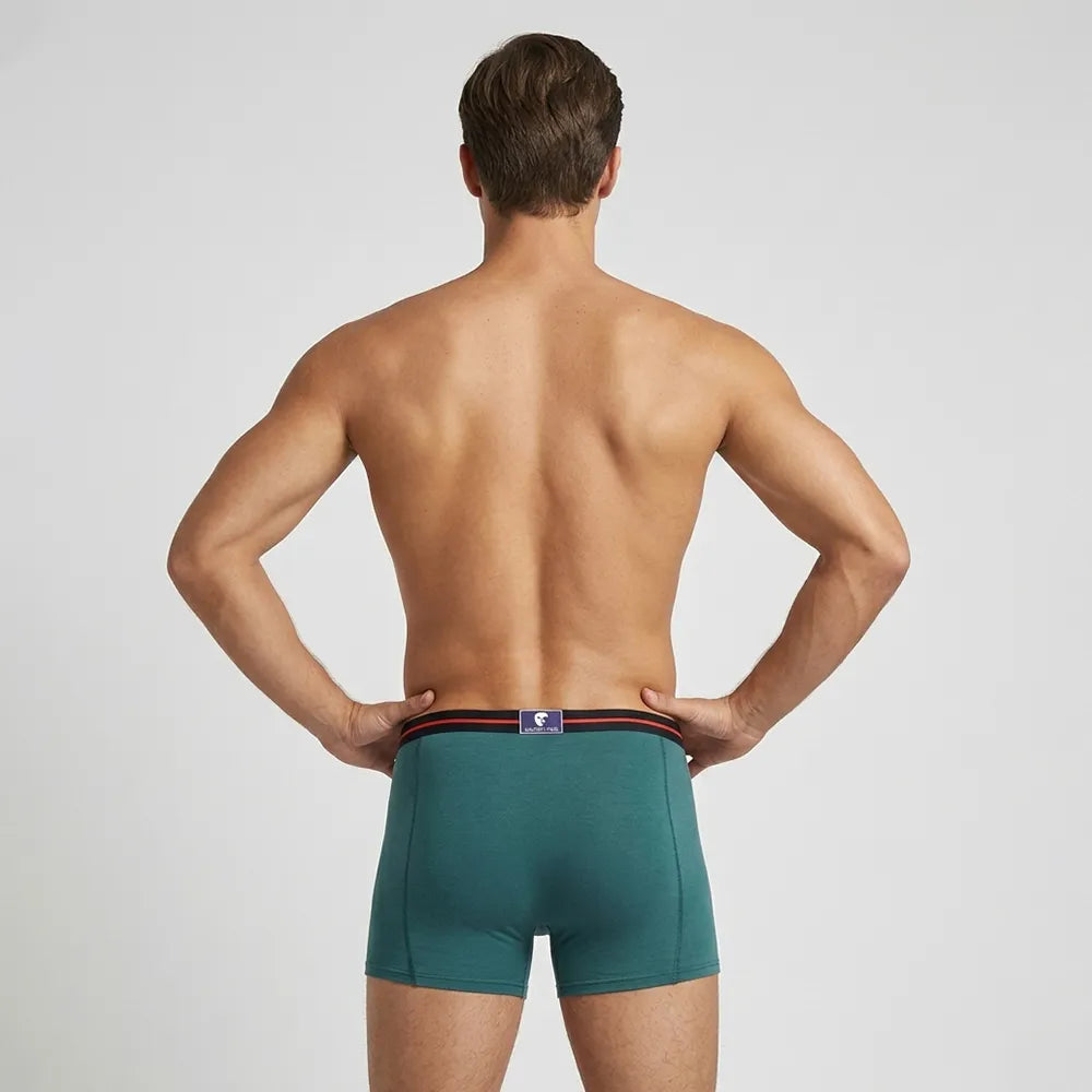 Secret Face Men's Premium Cotton Boxer Briefs 5-Piece Set - Flexible Tight Fit, Breathable & Durable