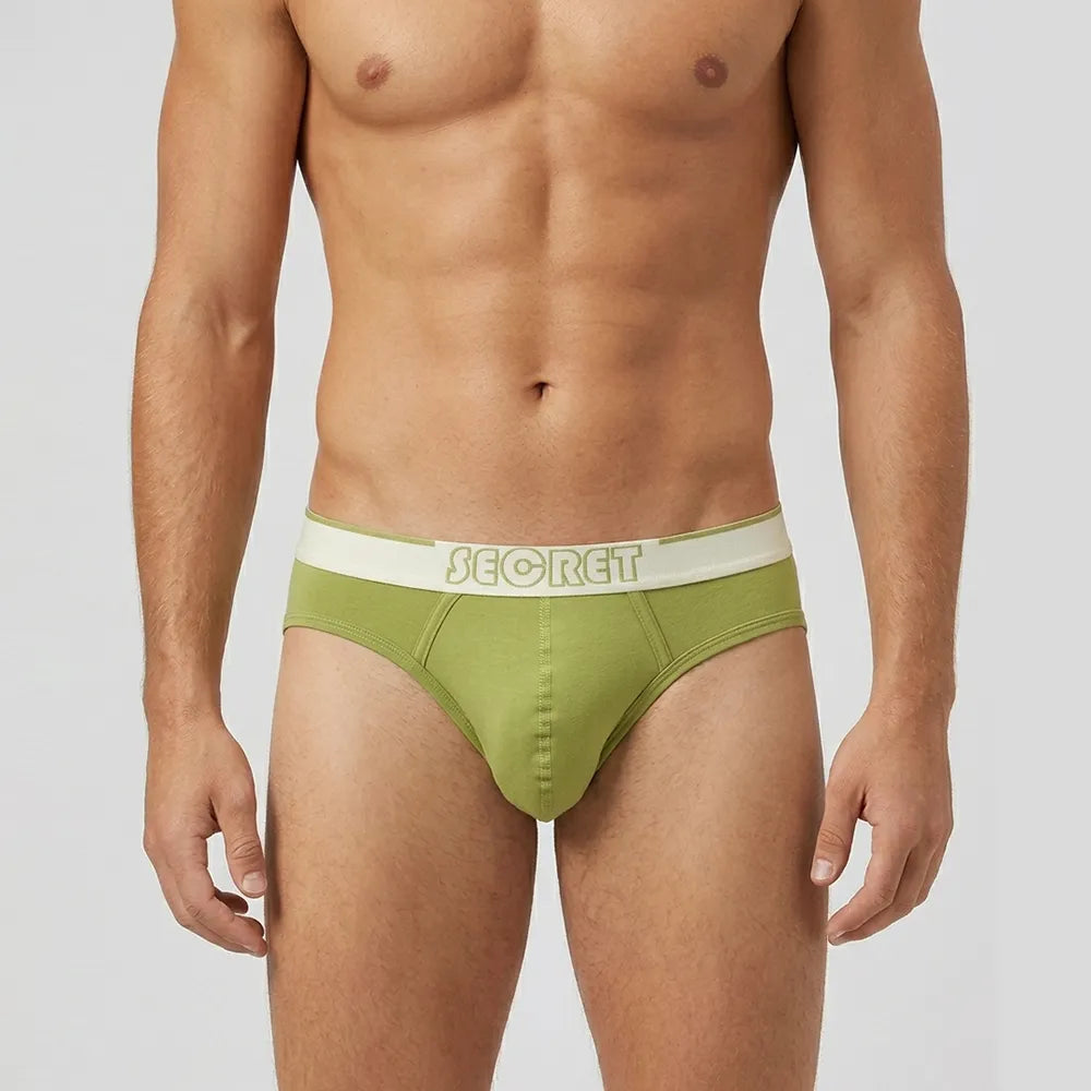 Secret Face Men's 5-Pack Color Block Briefs - Bold Contrast Colors, Stretch Cotton, Comfort Fit
