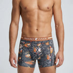 Secret Face Men's Trunks 5-Pack - Japan Samurai Print, Premium Stretch Cotton, Comfort Fit Boxers