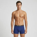 Secret Face Men's Premium Cotton Boxer Briefs 5-Piece Set - Flexible Tight Fit, Breathable & Durable