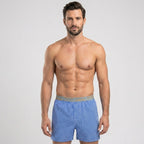 Secret Face Men's Woven Boxer Shorts 3-Pack - Classic Gingham Check, Soft Cotton, Elastic Waistband