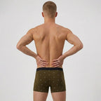 Secret Face Men's 5-Pack Sporty Boxer Briefs - Stretch Cotton Compression Fit with Geometric & Solid Designs