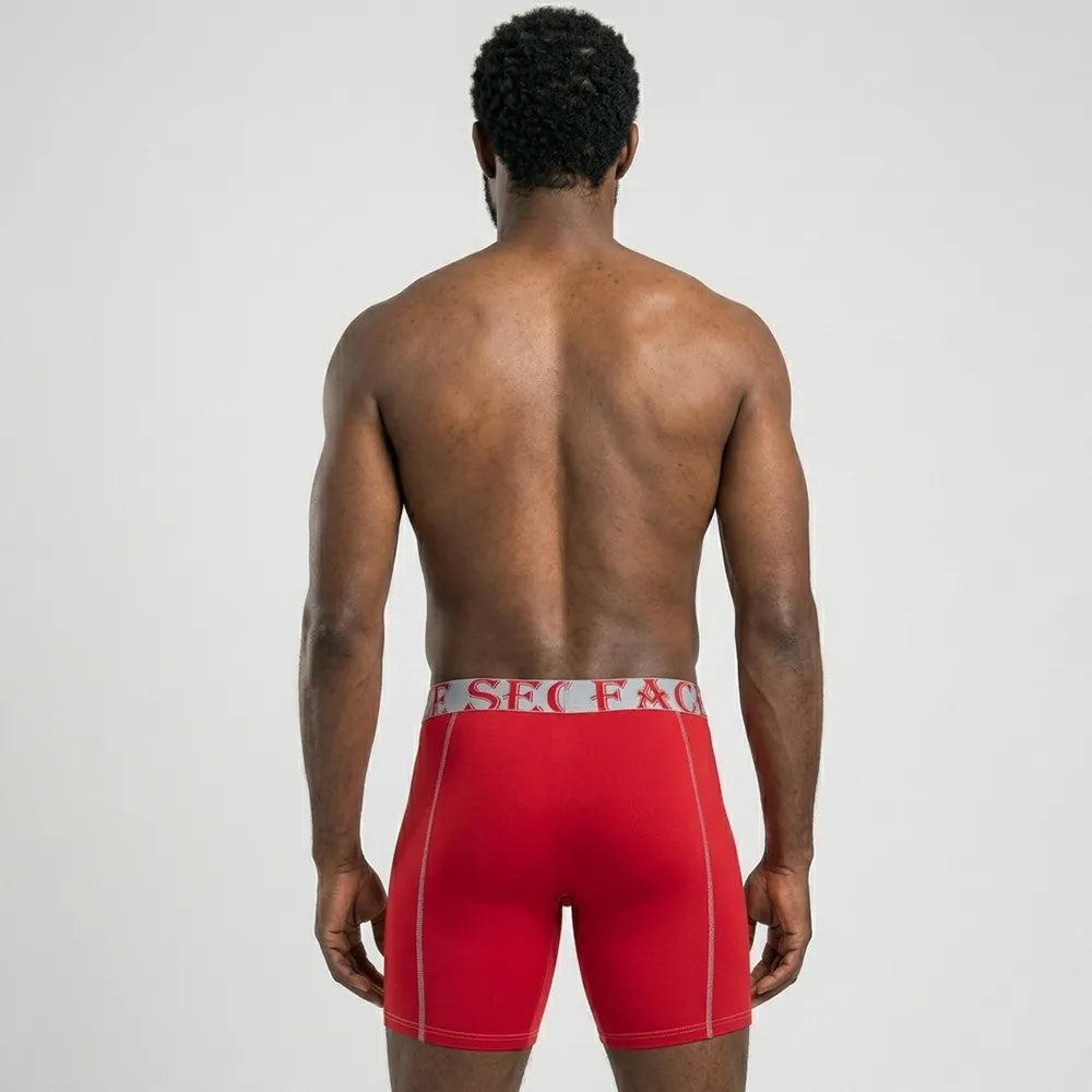 Secret Face Men's Anti-Chafe Trunks - Contour Panel Design, Stretchy & Non-Slip Waistband, Athletic Support Boxer Briefs