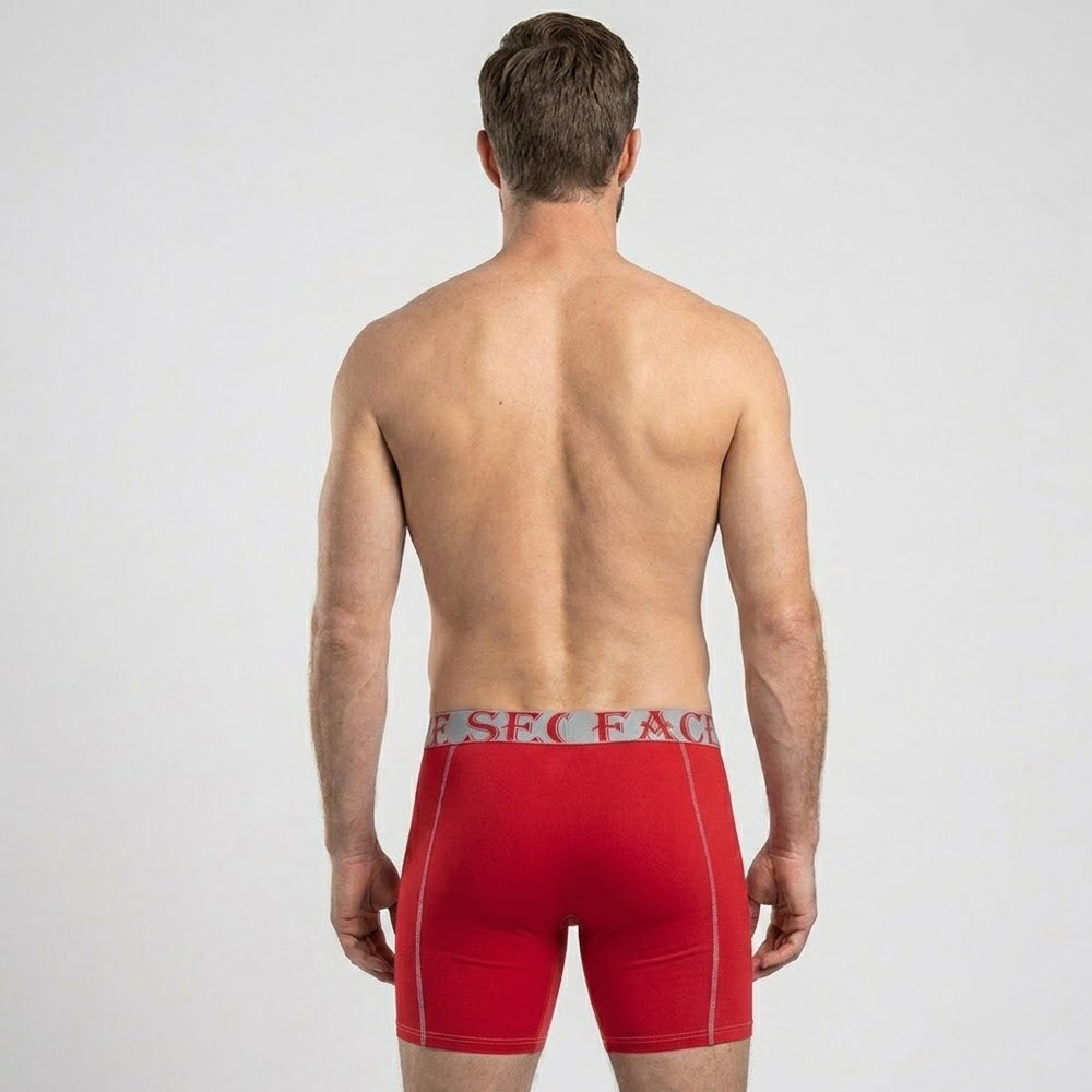 Secret Face Men's Anti-Chafe Trunks - Contour Panel Design, Stretchy & Non-Slip Waistband, Athletic Support Boxer Briefs