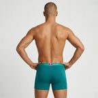 Secret Face Men's Stretch Cotton Boxer Briefs 5-Pack - Tight Fit, Flexible, Solid Colors