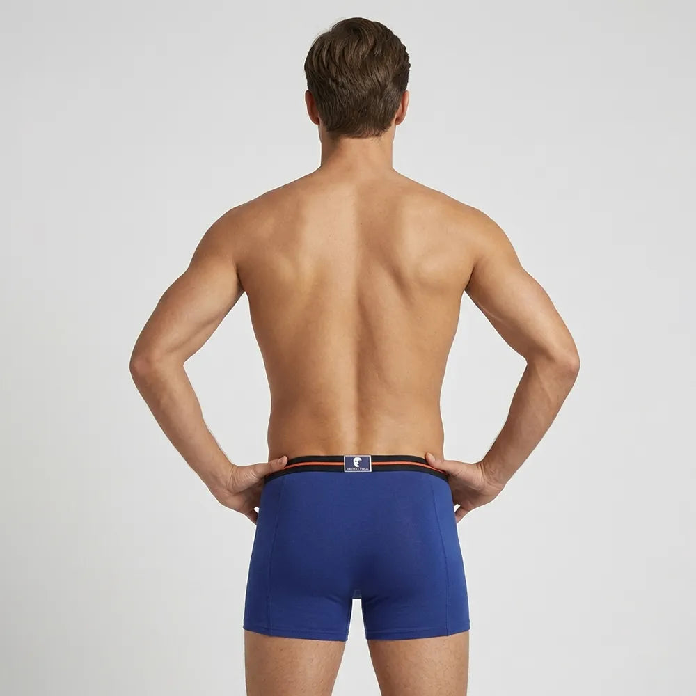 Secret Face Men's Premium Cotton Boxer Briefs 5-Piece Set - Flexible Tight Fit, Breathable & Durable