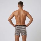 Secret Face Men's Luxury Trunks - Bold Stripe Print, Premium Stretch Cotton, Comfort Fit