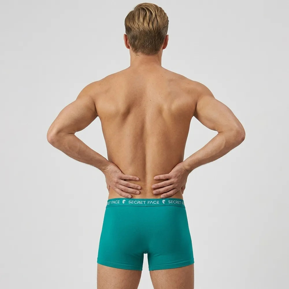 Secret Face Men's Super Comfort Trunks 5-Pack Stretch Light Cotton Underwear, Second Skin Feel