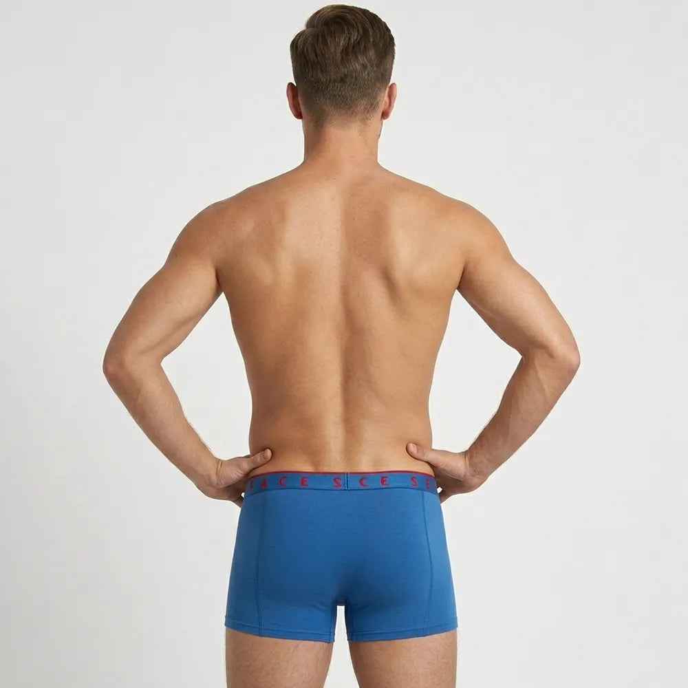 Secret Face Men's 5-Pack Bamboo Trunks - Solid Colors, Soft & Breathable, Comfort Fit Boxer Briefs