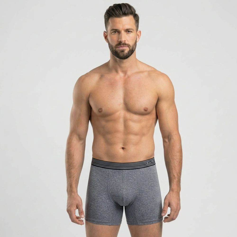 Secret Face Men's Ultra-Soft Boxer Briefs - Lightweight Stretch Cotton, Second Skin Feel, Assorted Colors