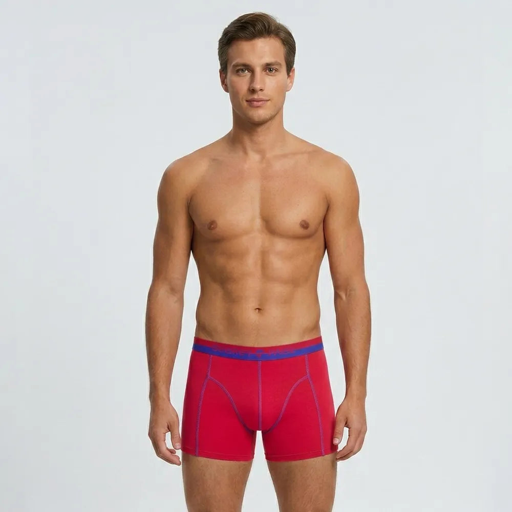 Secret Face Men's Stretch Cotton Boxer Briefs 5-Pack - Tight Fit, Flexible, Multi-Color & Floral Print