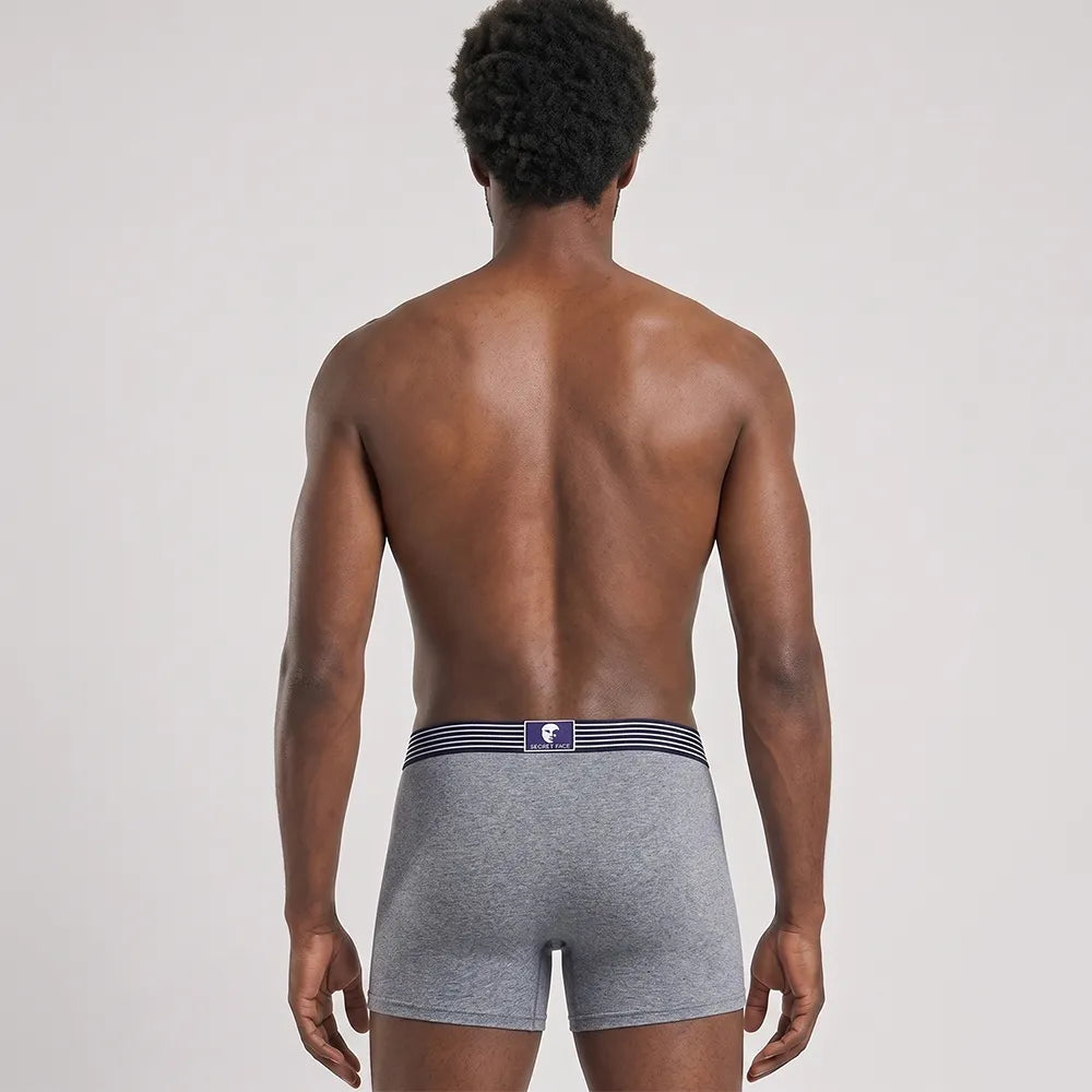 Secret Face Men's 5-Pack Ultra-Soft Boxer Briefs - Lightweight Stretch Cotton, Second Skin Feel, Assorted Colors
