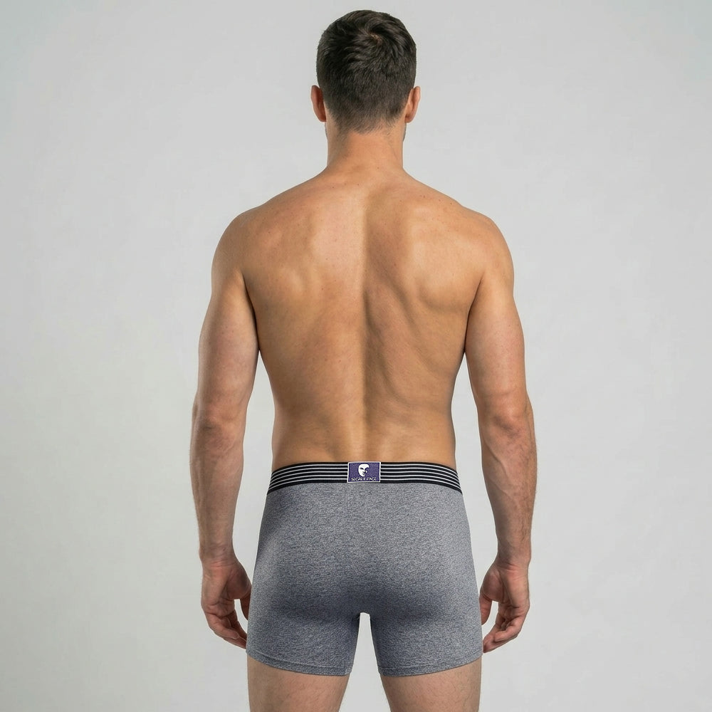 Secret Face Men's Ultra-Soft Boxer Briefs - Lightweight Stretch Cotton, Second Skin Feel, Assorted Colors