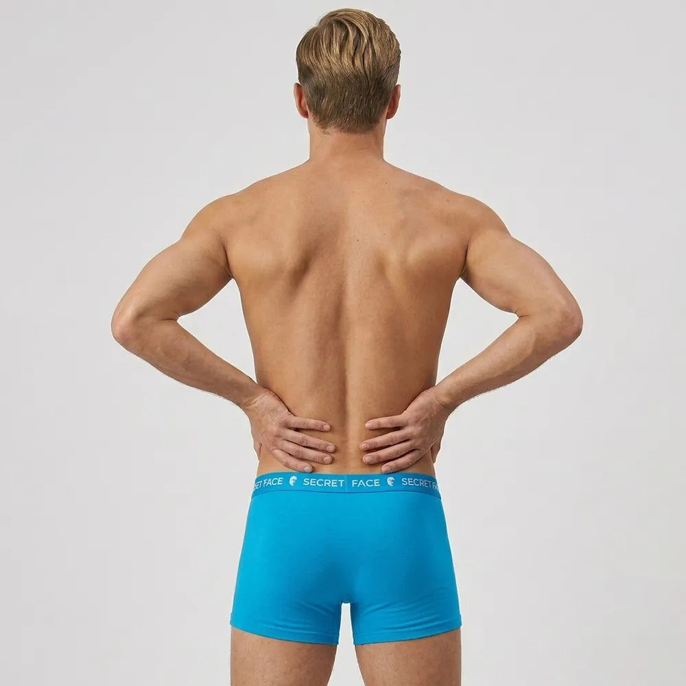 Secret Face Men's Super Comfort Trunks 5-Pack Stretch Light Cotton Underwear, Second Skin Feel