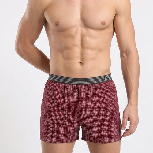Secret Face Men's 3-Pack Woven Boxer Shorts - Soft Cotton, Loose Fit, Elastic Waistband, Assorted Animal & Plaid Prints