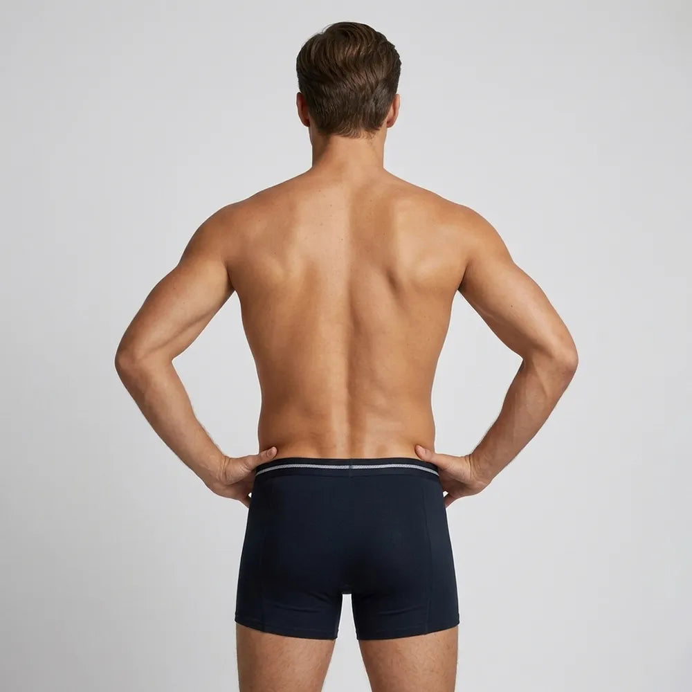 Secret Face Men's Boxer Briefs 5-Pack - Assorted Stripes & Solids, Soft Stretch Cotton, Comfort Fit
