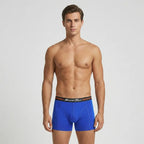 Secret Face Men's Premium Cotton Boxer Briefs 5-Piece Set - Flexible Tight Fit, Breathable & Durable