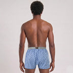 Secret Face Men's 3-Pack Woven Boxer Shorts - Soft Cotton, Loose Fit, Elastic Waistband, Assorted Animal & Plaid Prints