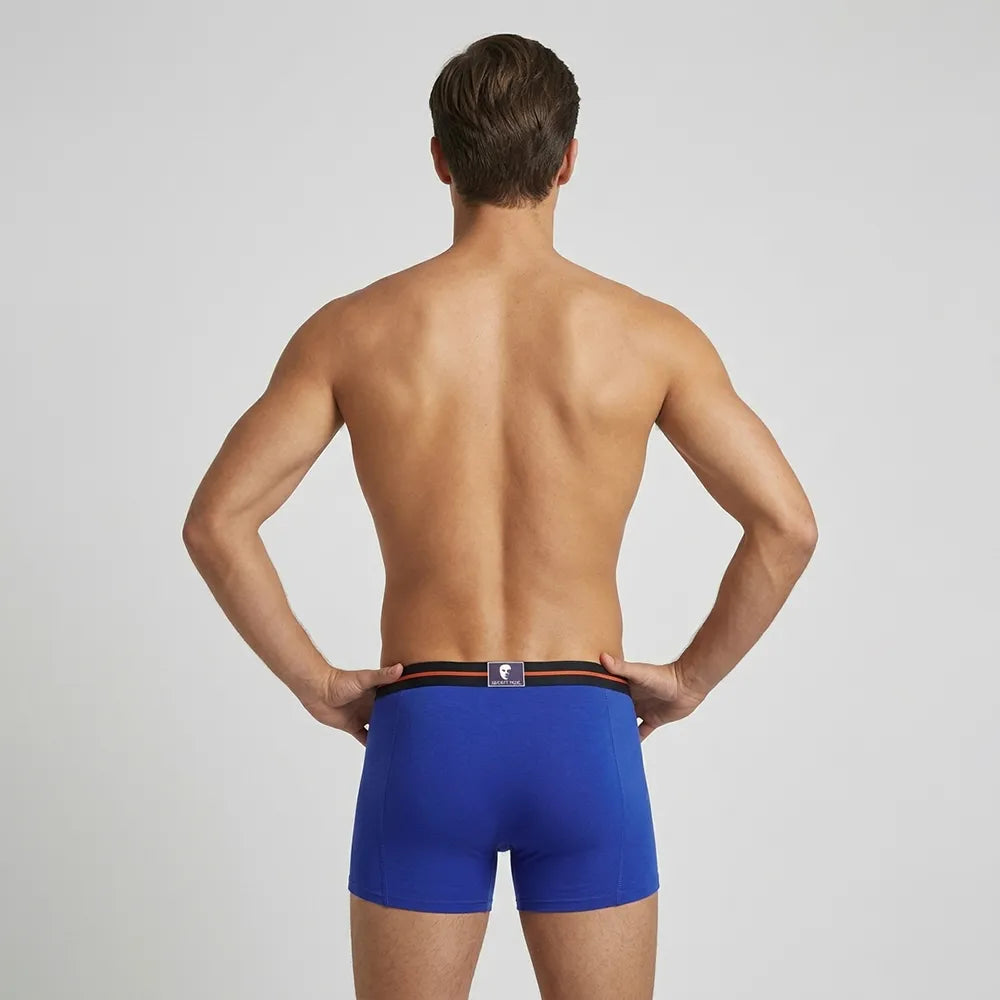 Secret Face Men's Premium Cotton Boxer Briefs 5-Piece Set - Flexible Tight Fit, Breathable & Durable