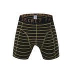 Secret Face Men's Luxury Trunks - Dark Stripe Print, Premium Stretch Cotton, Comfort Fit