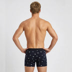 Secret Face Men's 5-Pack Luxury Printed Boxer Briefs - Stretch Cotton, Assorted Patterns-Navy Botanical