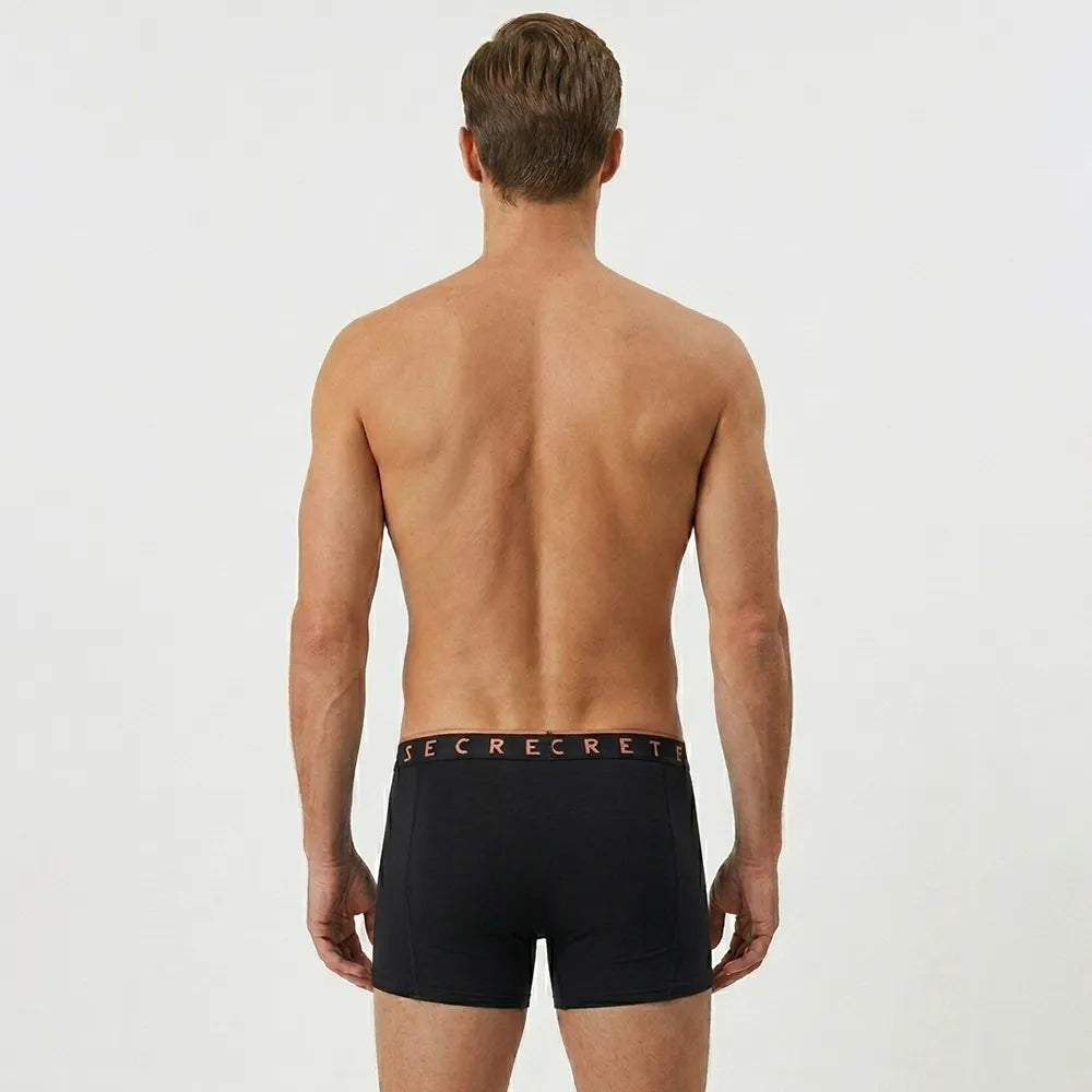 Secret Face Men's 5-Pack Bamboo Trunks - Solid Colors, Soft & Breathable, Comfort Fit Boxer Briefs