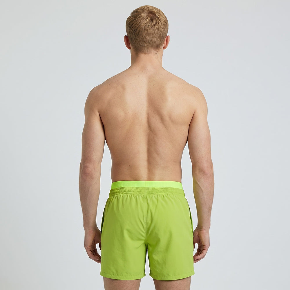 Secret Face Men's Quick Dry Beach Shorts - Elastic Waist Drawstring Swim Trunks