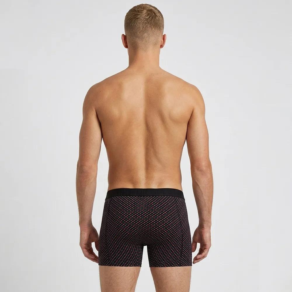 Secret Face Men's 5-Pack Sporty Boxer Briefs - Stretch Cotton Compression Fit with Geometric & Solid Designs