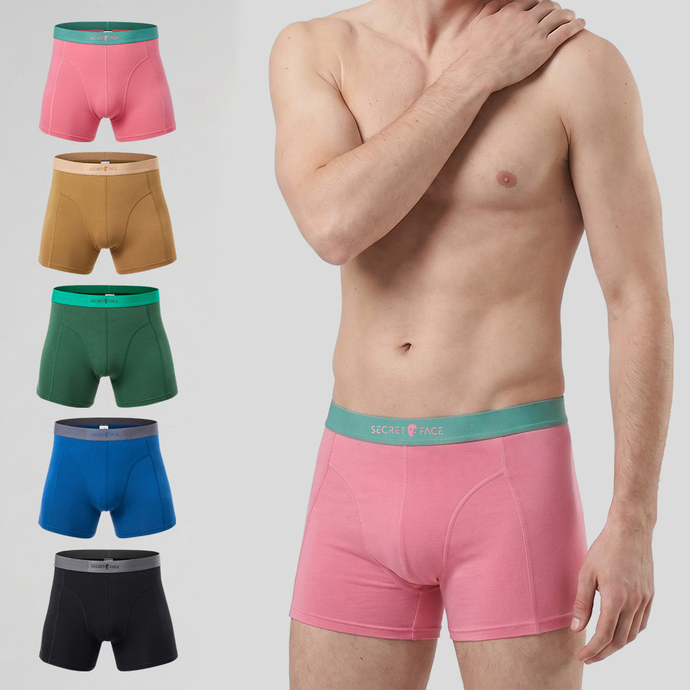 Secret Face Mens Bamboo Refined Trunks 5-pack