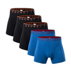Secret Face Men's 5-Pack Bamboo Trunks - Solid Colors, Soft & Breathable, Comfort Fit Boxer Briefs