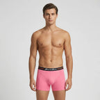 Secret Face Men's Premium Cotton Boxer Briefs 5-Piece Set - Flexible Tight Fit, Breathable & Durable