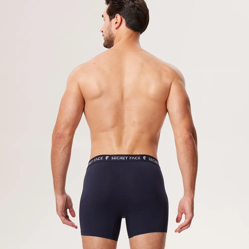 Secret Face Men's 5-Pack Ultra-Soft Boxer Briefs - Lightweight Stretch Cotton, Second Skin Feel, Assorted Colors