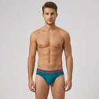 Secret Face Men's 5-Pack Color Block Briefs - Bold Contrast Colors, Stretch Cotton, Comfort Fit