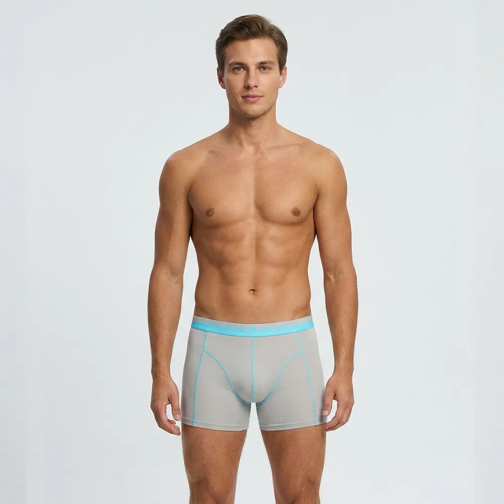 Secret Face Men's Stretch Cotton Boxer Briefs 5-Pack - Tight Fit, Flexible, Multi-Color & Floral Print