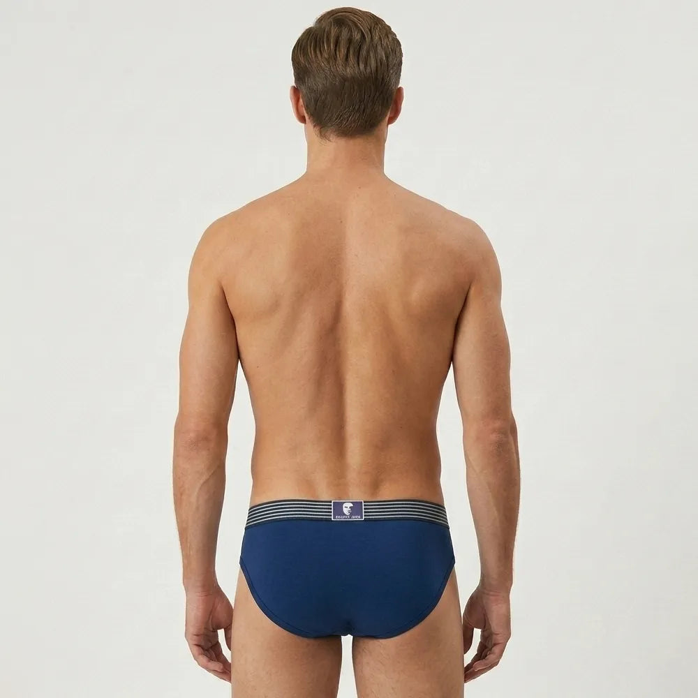 Secret Face Men's Premium Cotton Briefs 5-Pack - Classic Solids, Stretchy & Comfort Fit