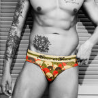 Secret Face Men's 5-Pack Japanese Style Print Briefs - Premium Stretch Cotton, Luxury Fit