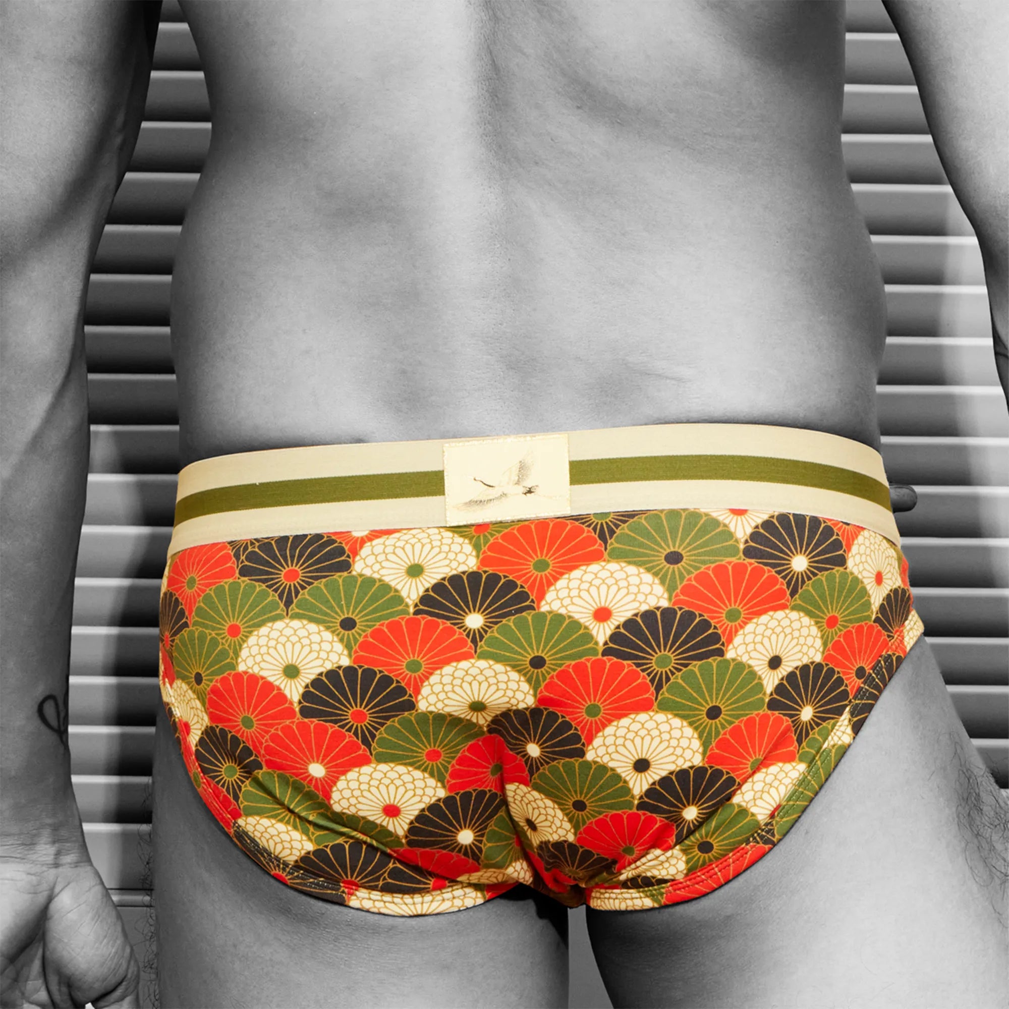 Secret Face Men's 5-Pack Japanese Style Print Briefs - Premium Stretch Cotton, Luxury Fit