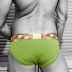 Secret Face Men's 5-Pack Japanese Style Print Briefs - Premium Stretch Cotton, Luxury Fit