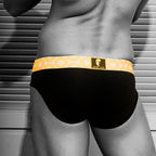 Secret Face Men's 5-Pack Japanese Style Print Briefs - Premium Stretch Cotton, Luxury Fit