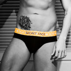 Secret Face Men's 5-Pack Japanese Style Print Briefs - Premium Stretch Cotton, Luxury Fit