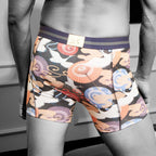 Secret Face Men's Stretch Boxer Briefs - Luxury Comfort, Flexible Tight Fit, Durable Cotton Blend (Assorted Novelty & Solid Prints)